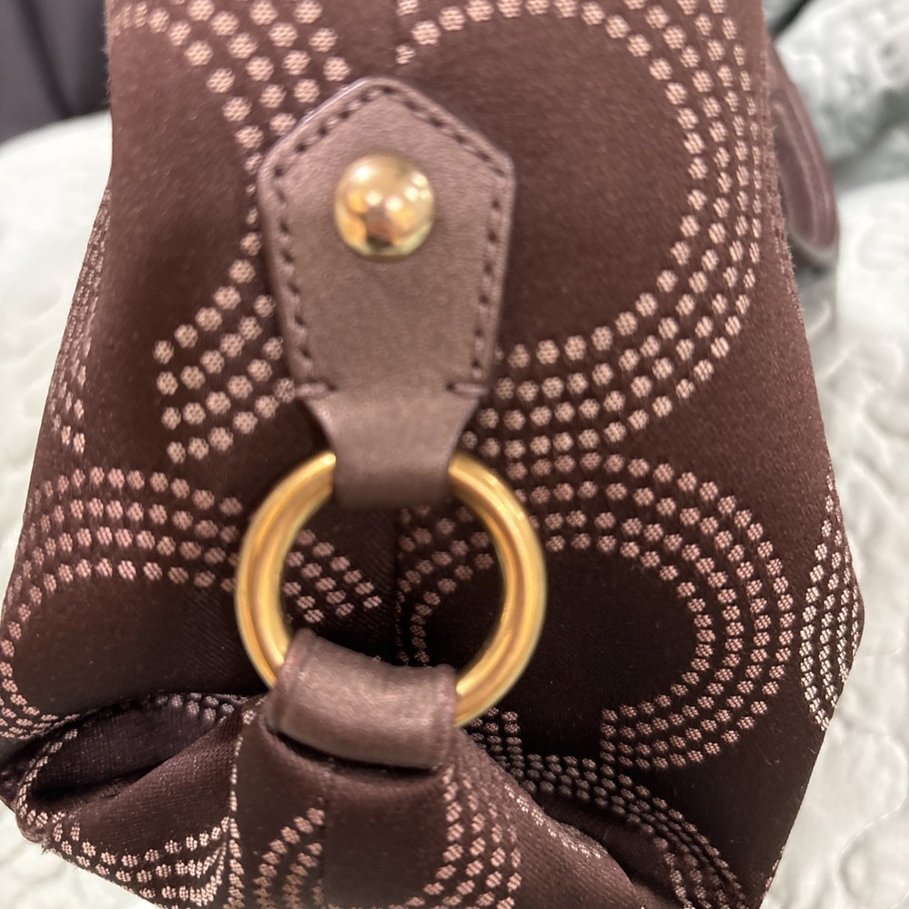COACH Ashley H1282-F20056 Satchel/Tote Bronze Brown & Matching Wallet SEE PICS - Picture 5 of 16